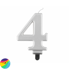 Svečka srebrna št. 4